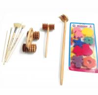 Инструменты для рисования песком: каталки, кисти и штампы