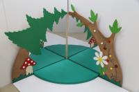 Модуль зеркальный угловой 750х600х700 мм