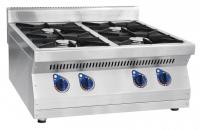 Плита газовая настольная, нерж.ст., 4 горелки, 80x75x47 см